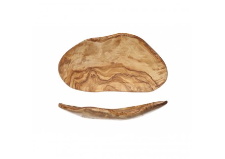 Bol à Fruits Plat Bois d'Olivier 23-28 cm - Cosy Trendy