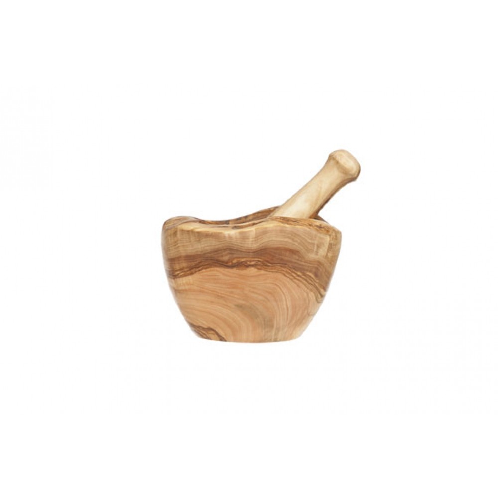 Mortier Nature Avec Pilon En Bois Dolivier 14 Cm Couteaux Et