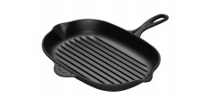 Poêle en Fonte Skillet Grill Ovale 32 cm Noir Mat