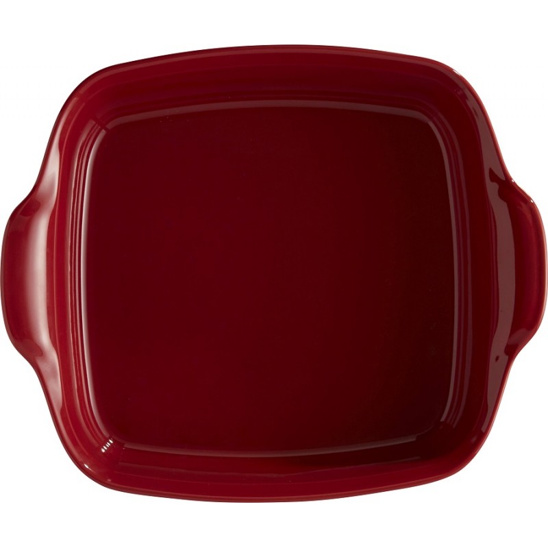 Plat à four Carré 28x23 cm Rouge Grand Cru  - Emile Henry