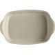Plat à four Rectangulaire Large 42x28 cm Argile Blanc Cassé - Emile Henry