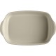 Plat à four Rectangulaire Medium 36x23 cm Argile Blanc Cassé - Emile Henry