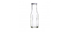 Glazen Zeshoekige Fles met Schroefdeksel 250 ml