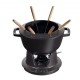 Service à Fondue en Fonte Emaillée Noir Mat 2,3 l - Staub