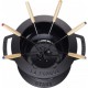 Service à Fondue en Fonte Emaillée Noir Mat 2,3 l - Staub
