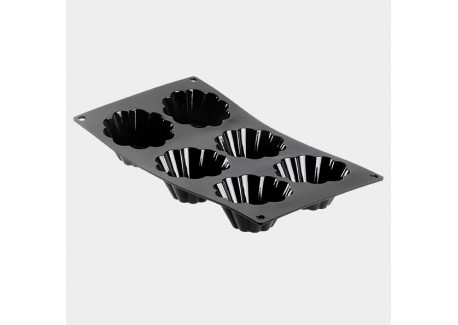 Moul'Flex Bakvorm 6 Brioche Siliconen Zwart - De Buyer