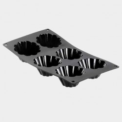 Moul'Flex Bakvorm 6 Brioche Siliconen Zwart - De Buyer Moul'Flex Bakvorm 6 Brioche Siliconen Zwart - De Buyer