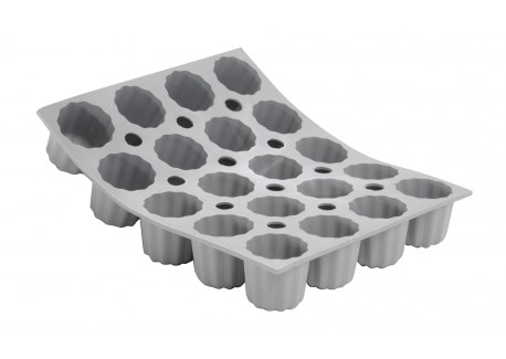 Elastomoule Moule Silicone à 20 Mini-Cannelés - De Buyer