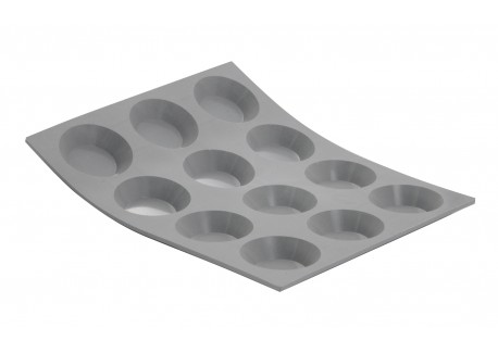 Elastomoule Moule Silicone à 12 Tartelettes Rondes - De Buyer