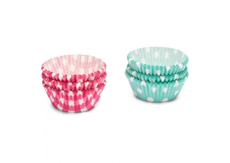 Papieren Cupcake Vormpjes Stippen/Vierkantjes 200 dlg 5 cm - Patisse