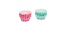 Caissettes Cupcakes Papier Pois/Carrés 200 pcs 5 cm