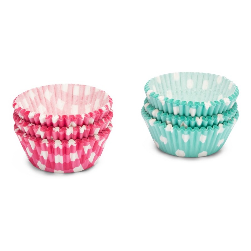 Patisse - Caissettes Cupcakes Papier Pois/Carrés 200 pcs 5 cm