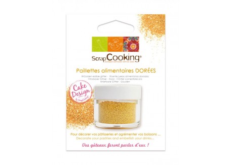 Eetbare Glitter Gouden 5g - Scrapcooking