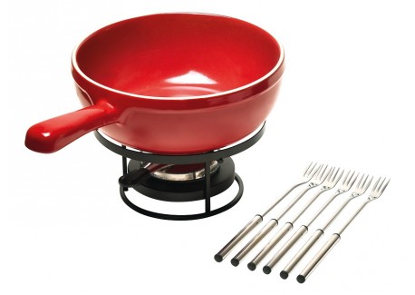 Service à Fondue Traditionnel 2,5 L Rouge Grand Cru - Emile Henry