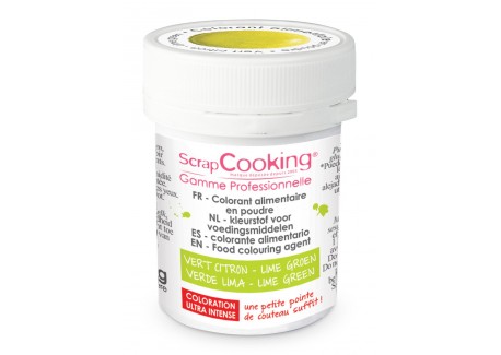 Voedsel Kleuragent Lime Groen (of Groen Pistache) 5 g - Scrapcooking