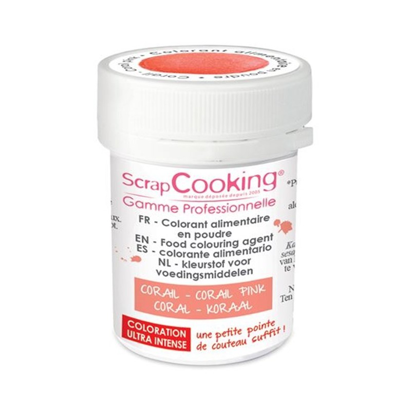 Scrapcooking - Colorant Poudre Corail 5 g - Les Secrets du Chef