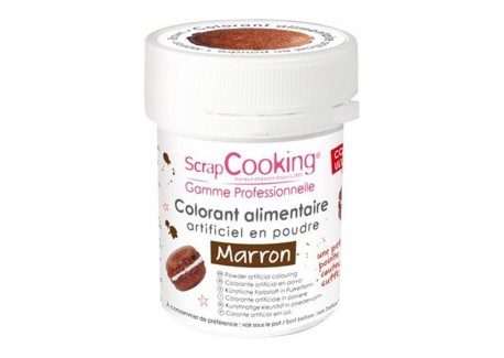 Colorant Poudre Marron (ou Marron Chocolat) 5 g - Scrapcooking