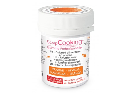 Colorant Poudre Orange (ou Orange Mandarine) 5 g - Scrapcooking