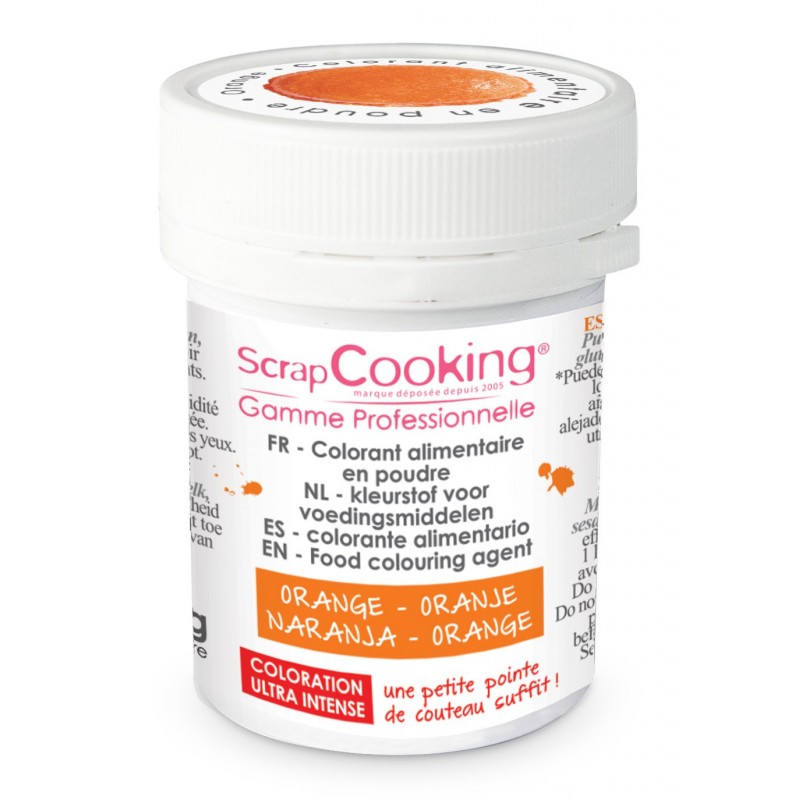 Scrapcooking - Colorant Poudre Orange (ou Orange Mandarine) 5 g - Les  Secrets du Chef