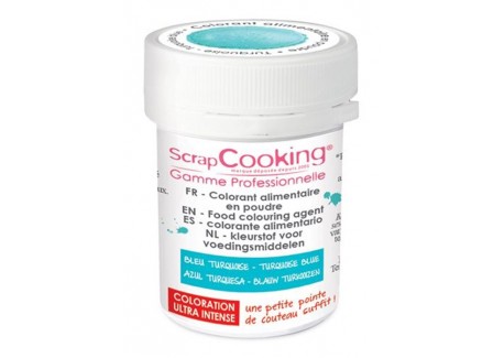 Colorant Poudre Bleu Turquoise 5 g - Scrapcooking