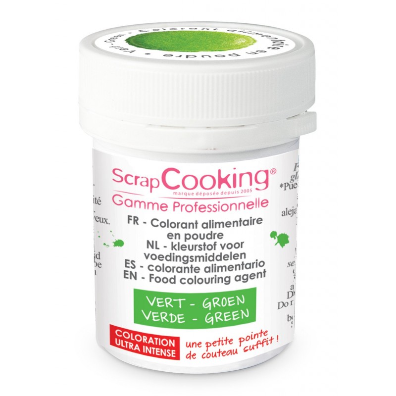 Colorant alimentaire de surface en poudre doré 15 g Scrapcooking 