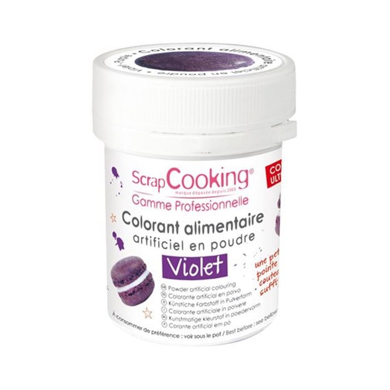 Colorant alimentaire violet myrtille 10 g - Colorants alimentaires