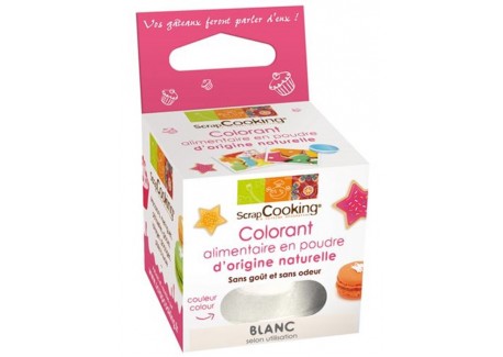 Colorant Naturel Poudre Blanc 10 g - Scrapcooking