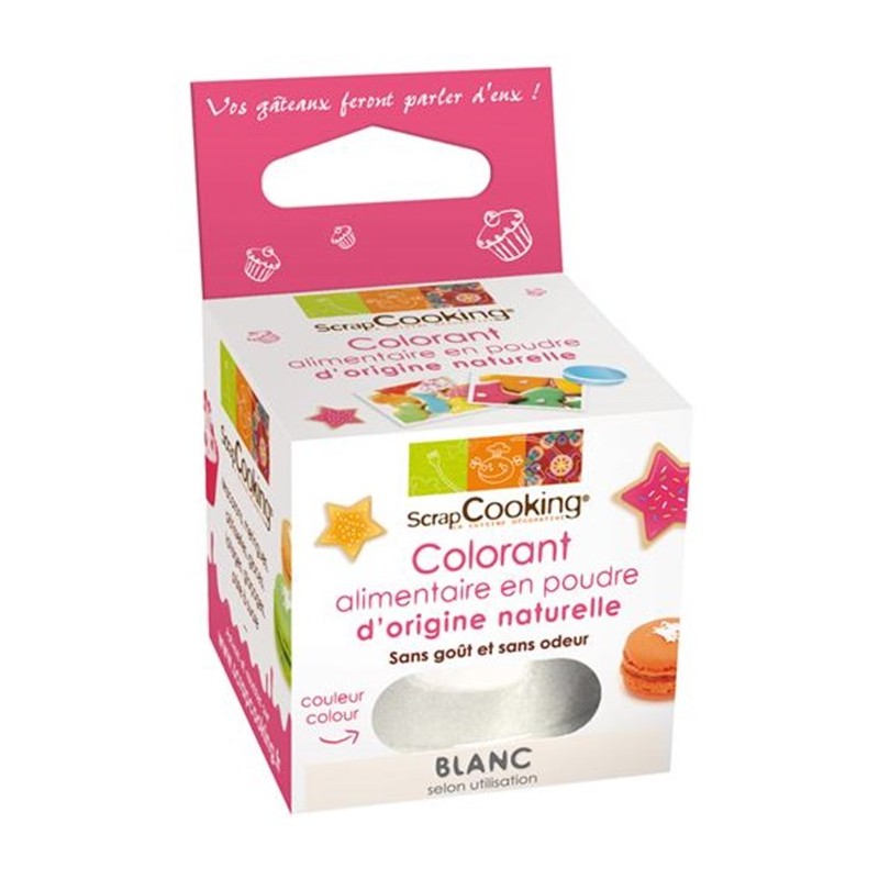 Colorant alimentaire en poudre blanc 5 g