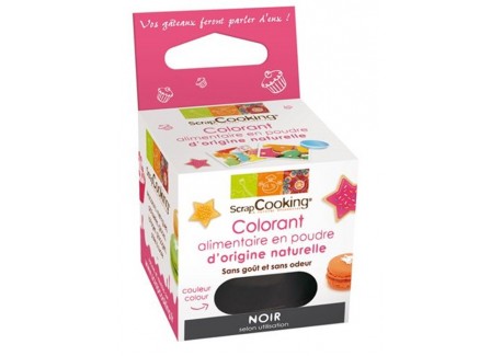 Colorant Naturel Poudre Noir 3 g - Scrapcooking