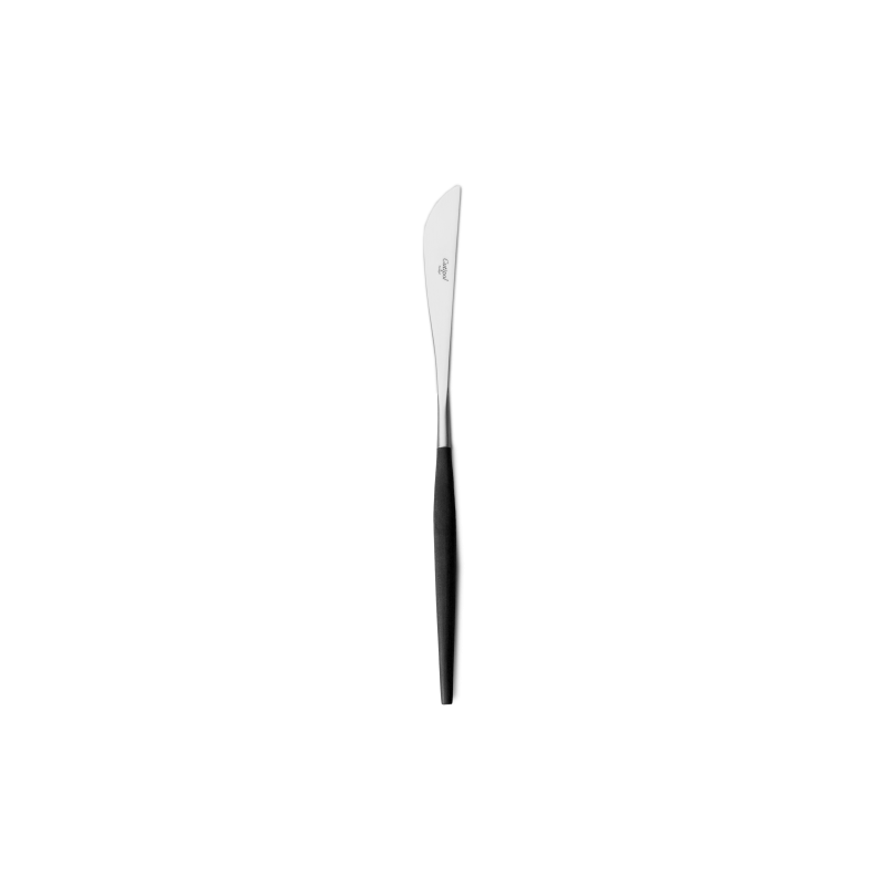 Goa Couteau de Service à Découper Brossé Manche Noir  - Cutipol