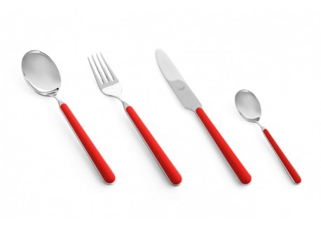 Fantasia Millenium Couverts 24 pcs Rouge Nuovo Corallo - Mepra