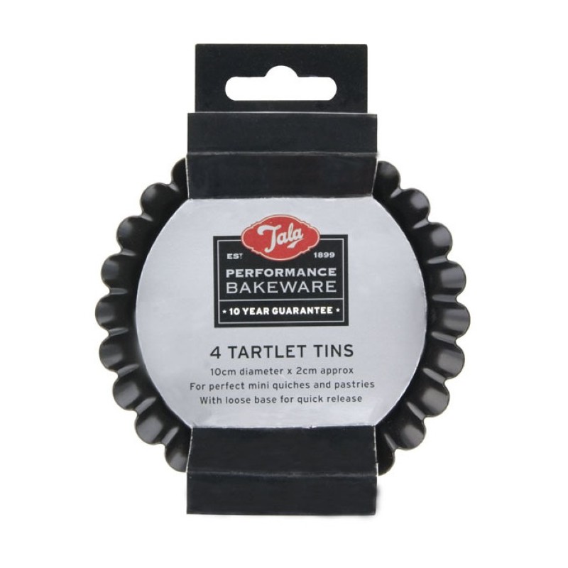 Tala - Moules Mini Tartelettes Anti-adhésif 10 cm 4 pcs - Les