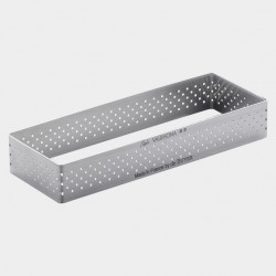 Geperforeerde Rechthoekig Taartvorm Valrhona 28x11x2 cm - De Buyer Geperforeerde Rechthoekig Taartvorm Valrhona 28x11x2 cm - De Buyer
