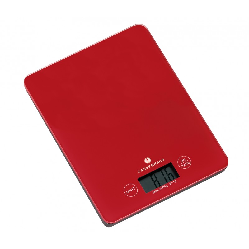 Balance de Cuisine 5kg/1g Kitchen Scale Rouge  - Zassenhaus