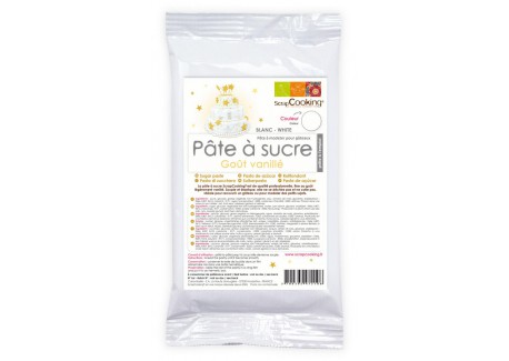 Pâte à Sucre Blanche Gout Vanille 500g - Scrapcooking