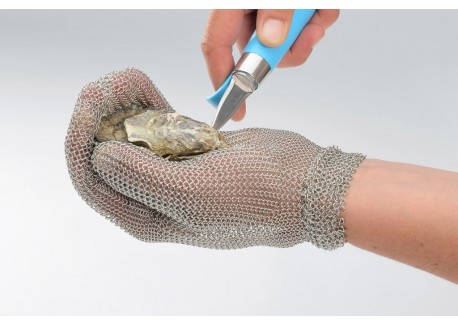 Le gant de protection en cotte de maille pour ouvrir les huîtres