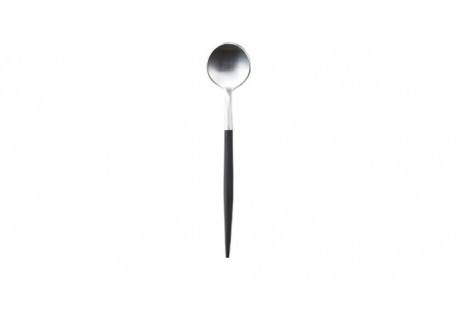 Goa Cuillère à Moka Brossée Manche Noir - Cutipol
