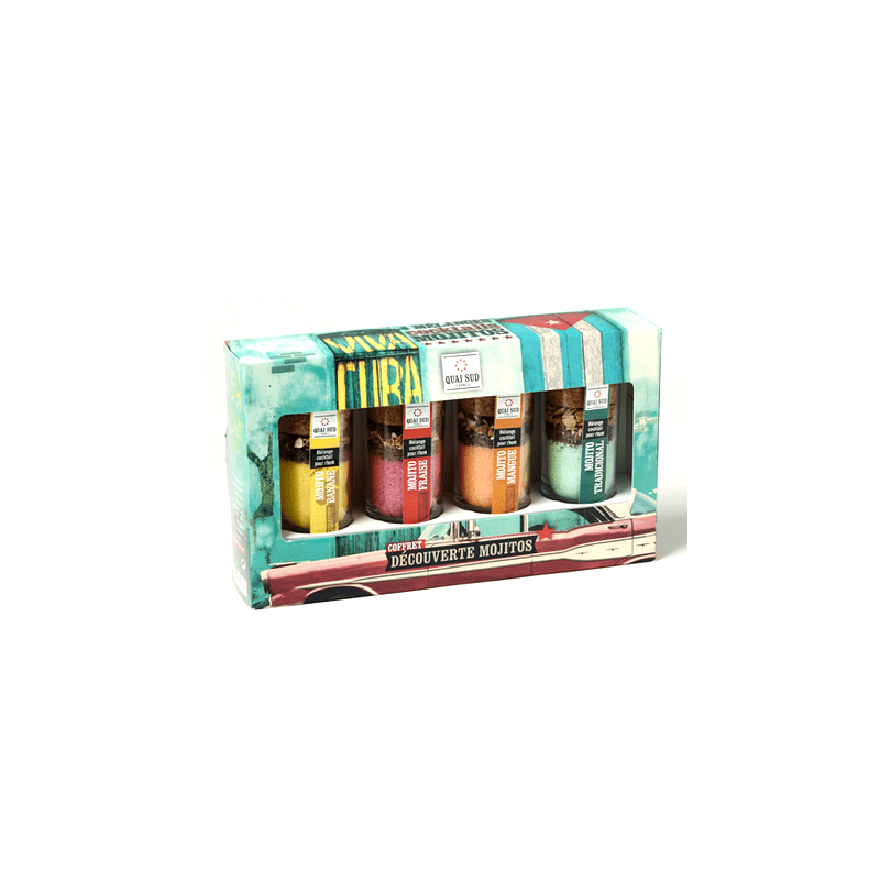 Coffret Découverte Mojito Mélanges pour Cocktails 4 pcs  - Quai Sud