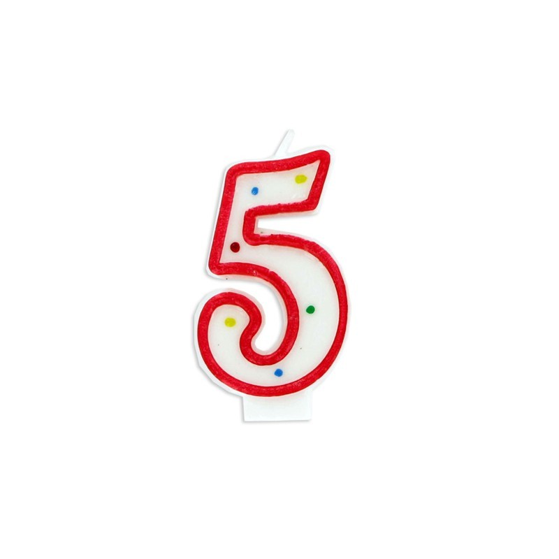 Patisdecor Bougie Fiesta Chiffre 5 Les Secrets Du Chef