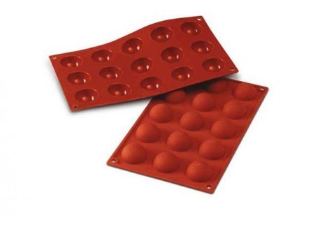 Siliconen Bakvorm 15 Halve Bol 4 cm - Silikomart