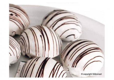 Lékué Moule Pâtisserie Mini Demi Sphères 24 Cavités, Silicone Platine Noir