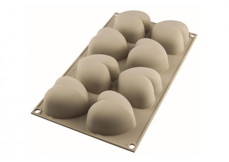 Moule en Silicone 3D Coeurs Cuoricino - Silikomart