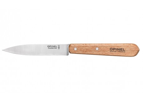 Couteau Office N°102 Lame Carbone Manche en Hêtre 2 pcs - Opinel