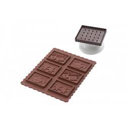 Koekje Bakvorm Gnam Gnam Slim Box - Silikomart Koekje Bakvorm Gnam Gnam Slim Box - Silikomart