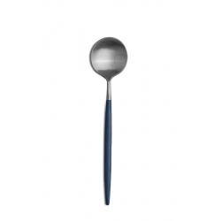 Goa Blue Dessertlepel Mat Staal Blauw Heft - Cutipol Goa Blue Dessertlepel Mat Staal Blauw Heft - Cutipol