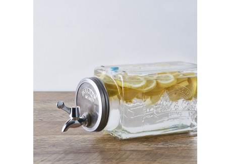 Distributeur De Boissons 5.3L Avec Robinet - Bouilloire Froide Plastique Pour Réfrigérateur, Fêtes Et Maison