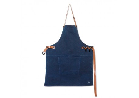 BBQ Canvas Tablier Bleu Dark Blue - DutchDeluxes