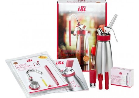 Siphon Pack Siphon de Cuisine 50 cl Gourmet Whip Plus + Rapid Infusion Starter - Isi