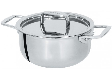 Castel'pro 5 Les Minis Casserole en Inox Brillant 12 cm avec Couvercle - Cristel