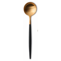 Goa Lepel Mat Goud Zwart Heft - Cutipol Goa Lepel Mat Goud Zwart Heft - Cutipol